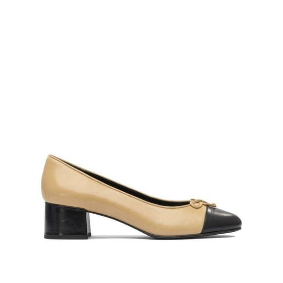 Tory Burch Beige Heeled Shoes With Rounded Toe - NWT - Picture 1 of 5